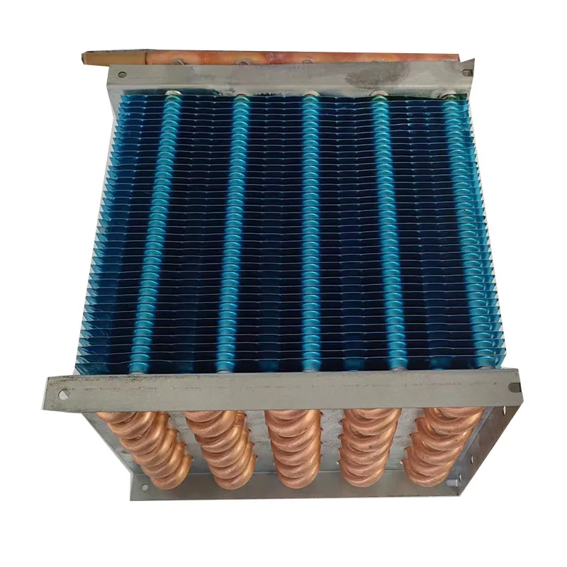 Manufacturer sells copper tube condenser blue fin plate heat exchanger