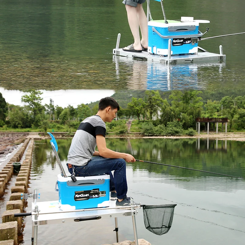 Portable Aluminum Folding Fishing  Terrace Table Platform with Adjustable leg