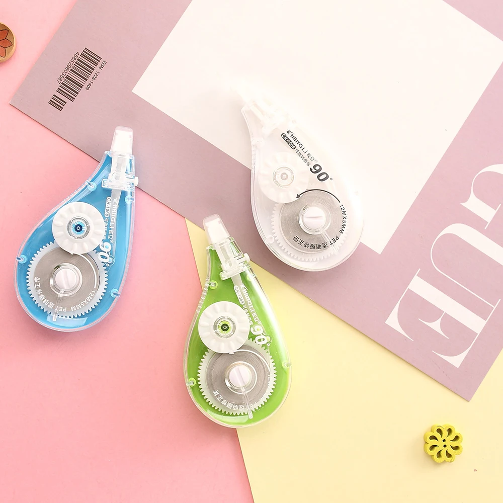 Custom OEM Correction Tape New Creative Transparent Blister Card Plastic 7mm Width Correction Tape for Student Stationery