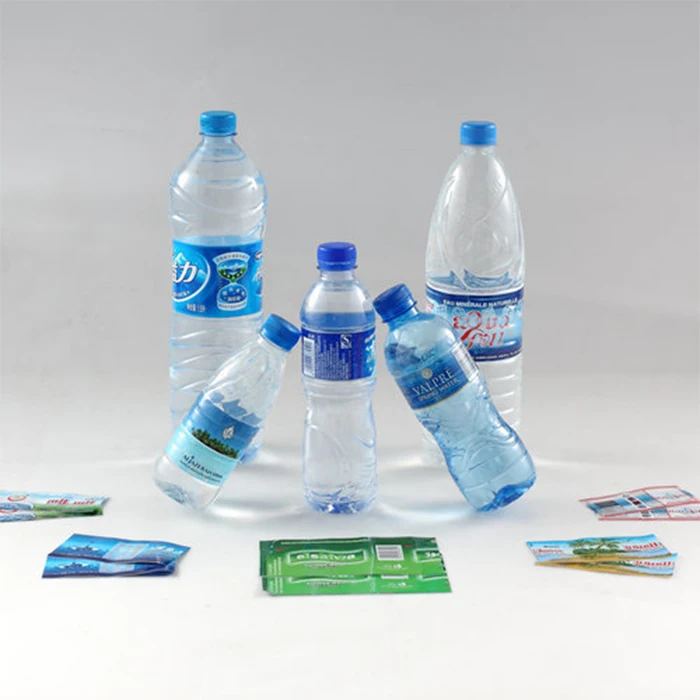 OPP wrap around label for plastic water bottles , direct manufacturer custom OPP sticker label for juice bottles