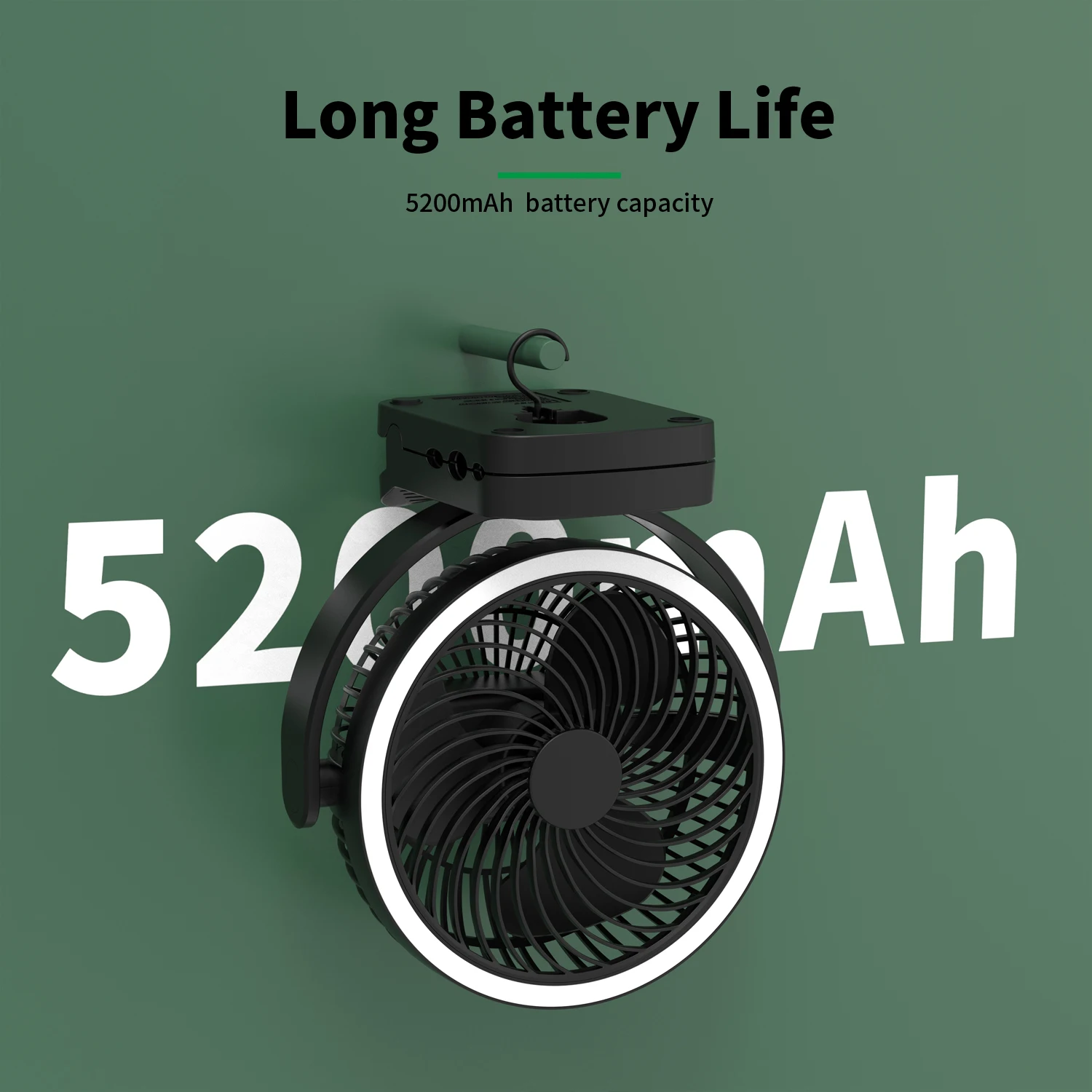 2/4/8 Hours Timer USB Rechargeable Wireless Portable Mini Electric Hanging Ceiling Camping Tent Lantern Light Fan for Outdoor