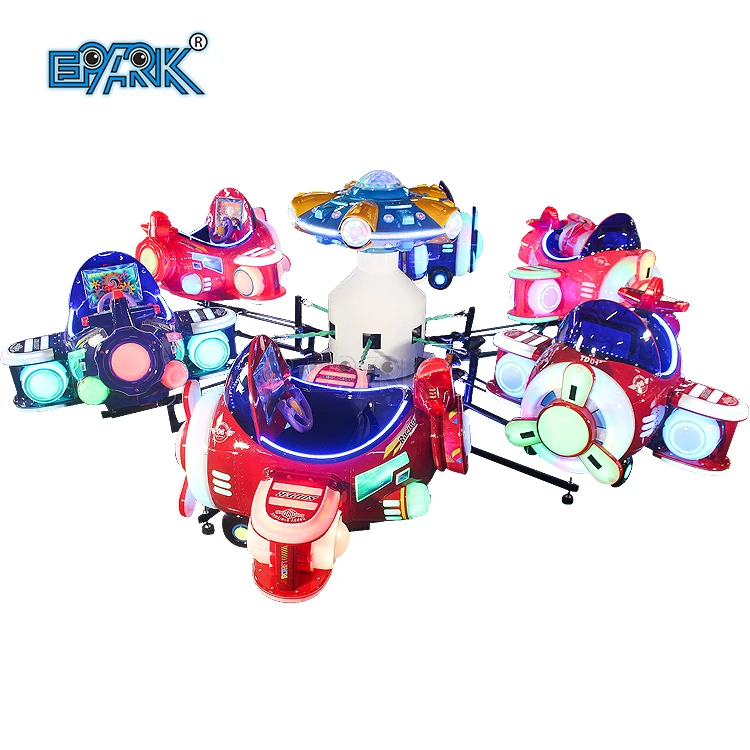 Amusement Park Kids Swing Chair 6 Seats Aircraft
