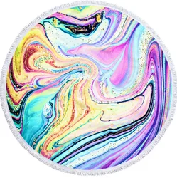 Colorful Quicksand Pattern Microfiber Shower Bath Towel Travel Blanket Swimming Cover