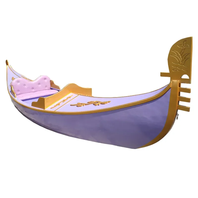 XP-Promos Custom Motor Venetian Gondola 9m  with Paddle for Lake Handcrafted Wooden Boat kayak/canoe for sale