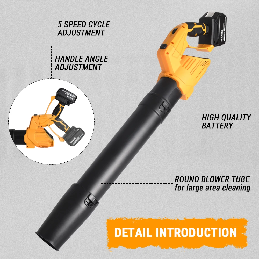 Vertak Rechargeable 20V Electric Power Air Blower 4.0Ah Cordless Vacuum Cleaner Convenient Portable Electronic Leaf Blower