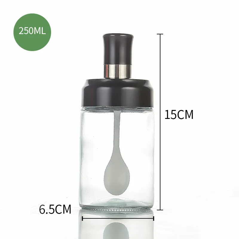 Glass Spice Jars with Spice Labels Chalk Marker and Funnel Complete Set Glass Jars Airtight Cap Pour sift Shaker Lid