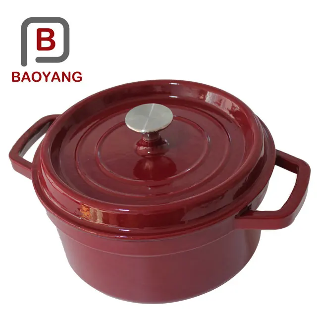 Cast iron enamel Coated non-stick soup pot