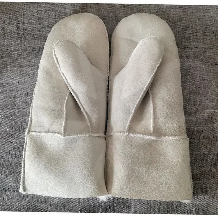 WRH Fashion Winter Gloves Sheepskin Leather Driving  Gloves Women