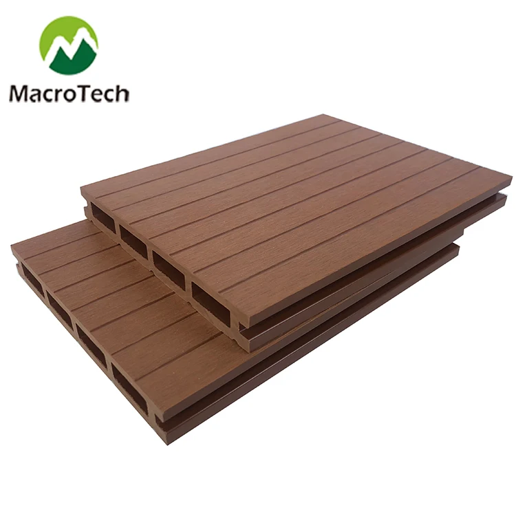 Modern Design Waterproof Teak Artificial Wood Composite WPC Decking Engineered Flooring Manufacturers for Outdoor Use