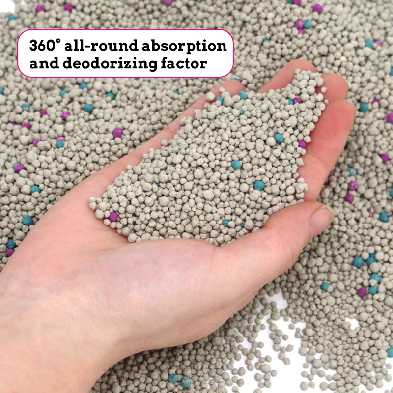 High quality natural cat litter convenient storage customized scent deodorant agglomerated bentonite cat litter