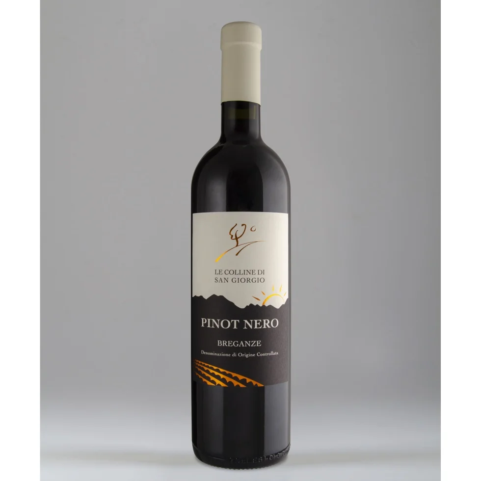 Italian  wine Pinot Noir 75 cl bottle intense taste full bodied  oak barrels Le Colline di San Giorgio Pinot Nero Doc
