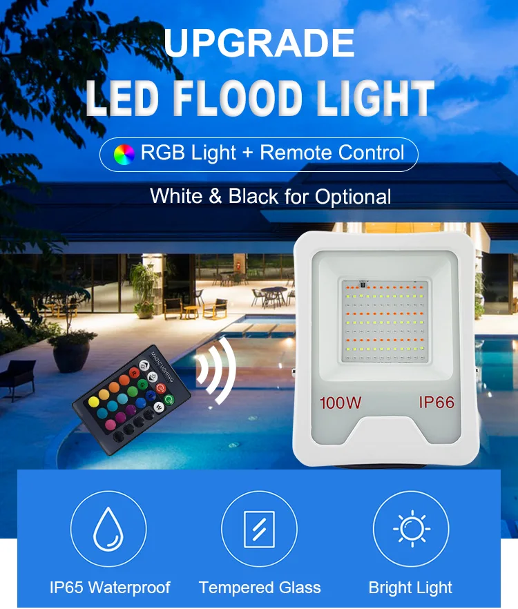  50 Вт 100 150 200 изменение цвета rgb Светодиодный прожектор с дистанционным