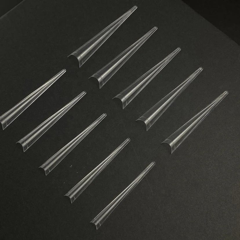 4Xl сверхдлинный острый тонкий наконечник для ногтей прямой Акриловый Прозрачный Искусственный получехол накладной 3XL очень