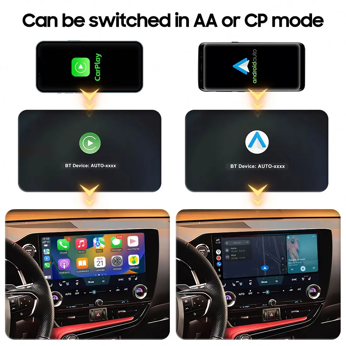 Maisimei Wireless Android Auto Box Wireless Carplay Adapter Oem Carplay To Android Auto Ai Box Carplay Smart Box Online Upgrade