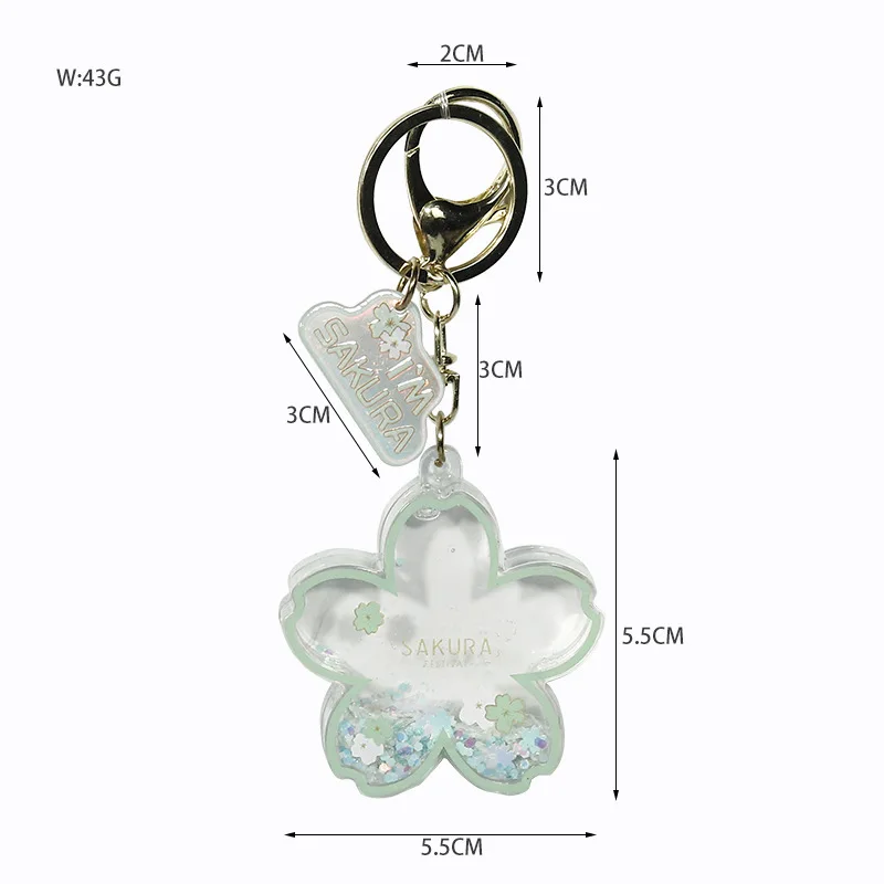 
Acrylic Clear Custom Holder Mirrored Transparent Flower Chains Keyrings Blanks Keychains Chain Key Keyring Keychain Acrylic 