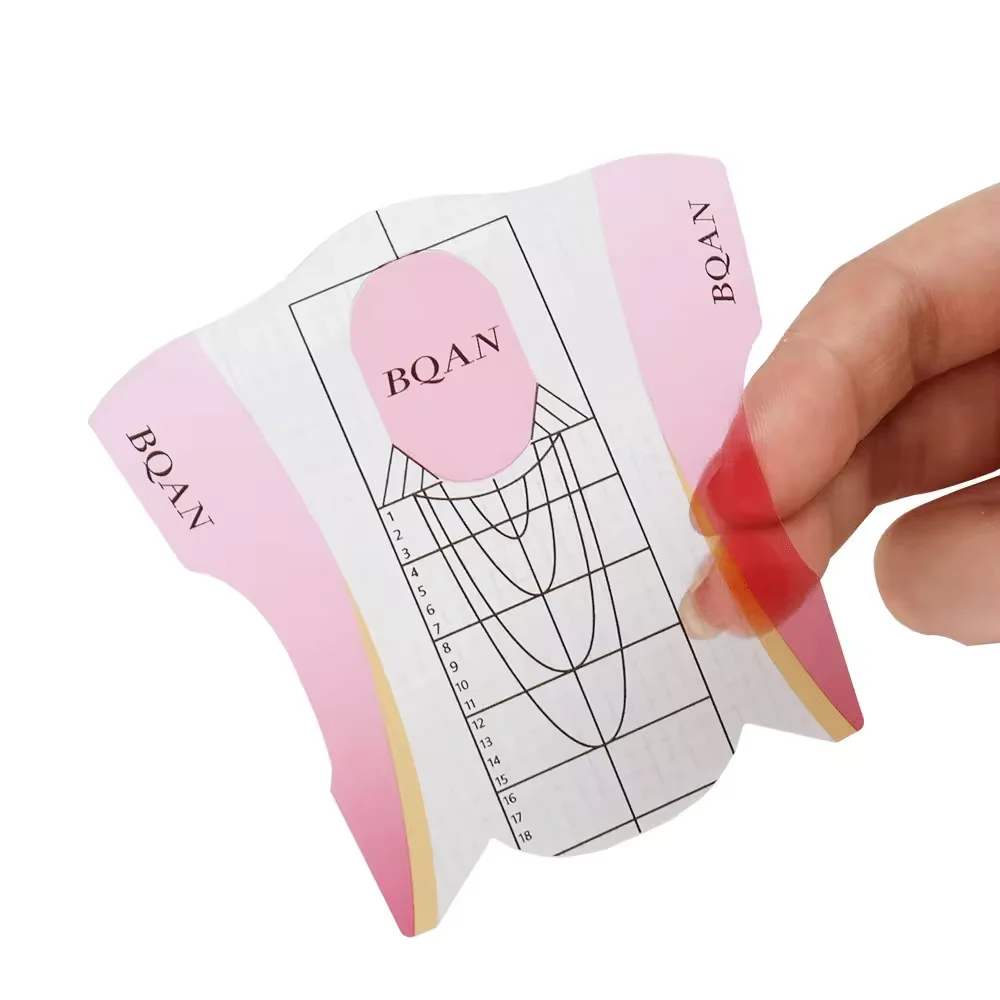 ANGNYA High Quality Mold Extension Builder Sticker Upper Forms nails Plastic Professional Acrylic Nail Forms