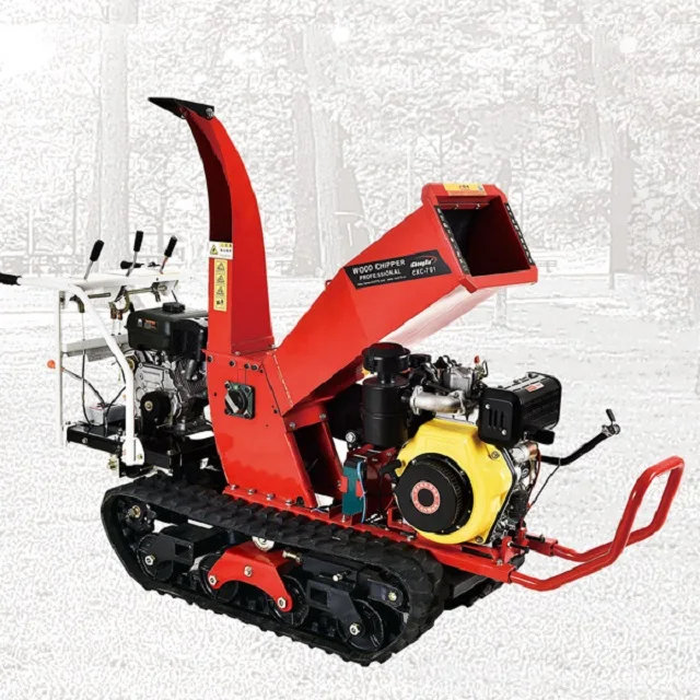 high quality fast delivery electric gasoline diesel mobile wood chipper tree branch cutting machine wood chipping machine