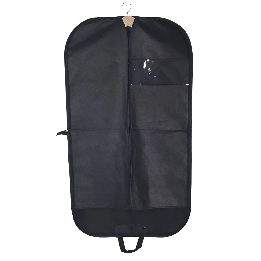 Черная Нетканая сумка из ткани Оксфорд с пользовательским логотипом для упаковки одежды свадебное платье костюм защитная Складная дешевая