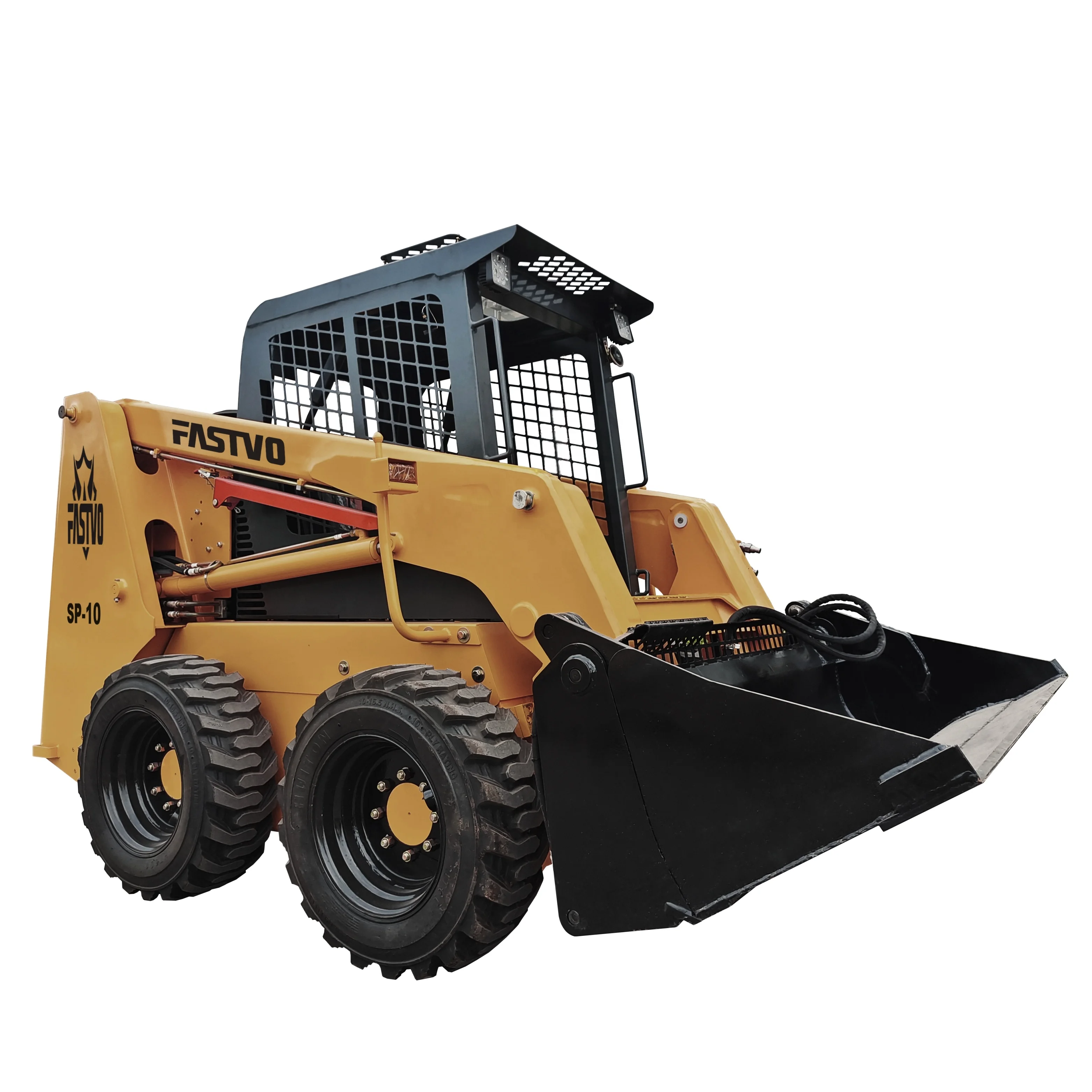 FASTVO SP-10 Powerful Diesel Engine Skid Steer Loader with 4 in 1 Bucket Front Loader