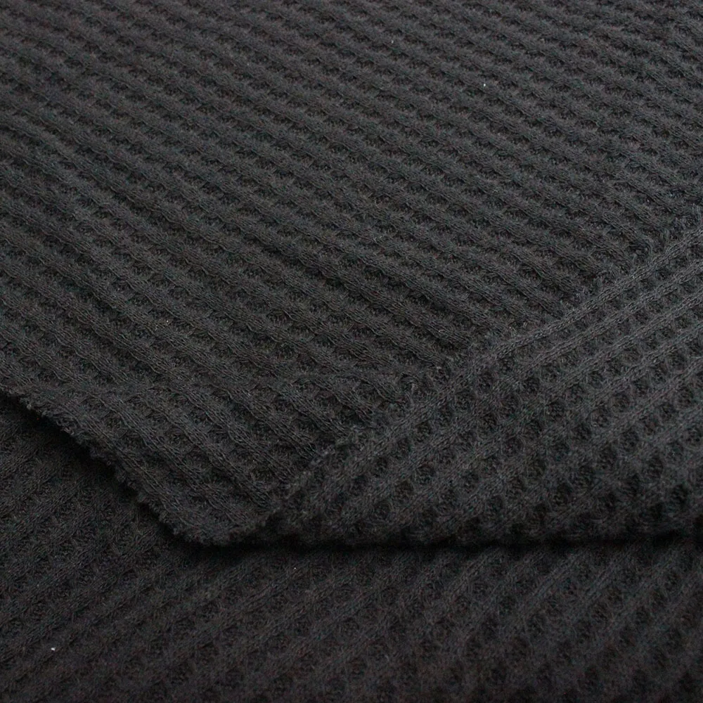 Factory direct sales of coarse CVC Waffle plaid elastic fabric, soft and breathable for spring and summer clothing fabric