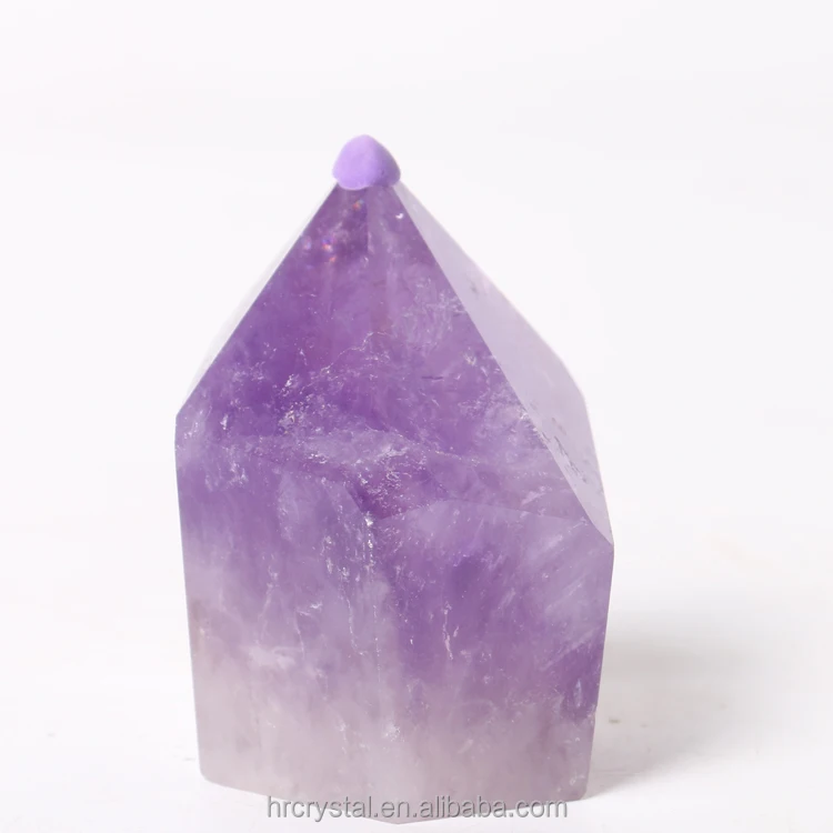 110 Semi-precious Stone Crafts Natural Purple Amethyst Cupcake Tower Healing Quartz Crystal Point