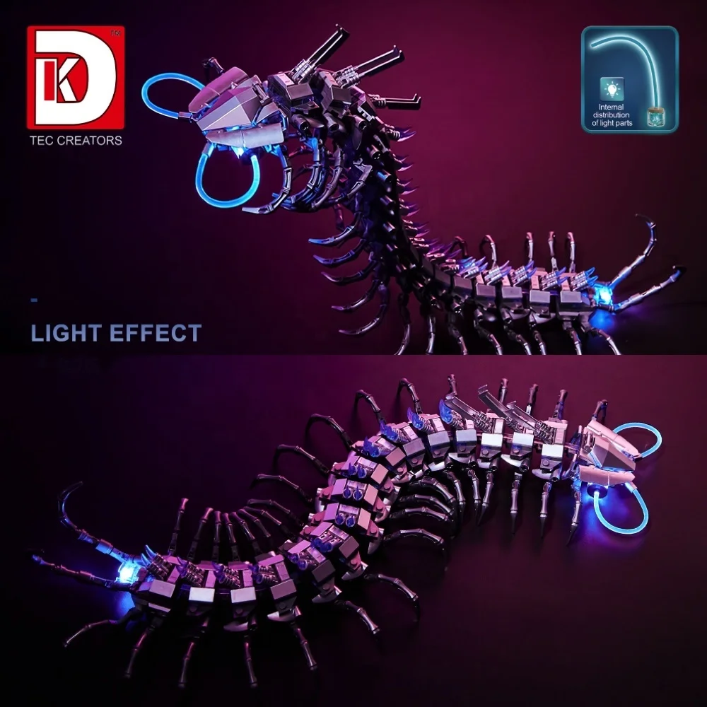 Hot Sale Mechanical Centipede Building Set 698 Pieces Blocks Model Construction Educational Toys For Room Decor Kids Gift