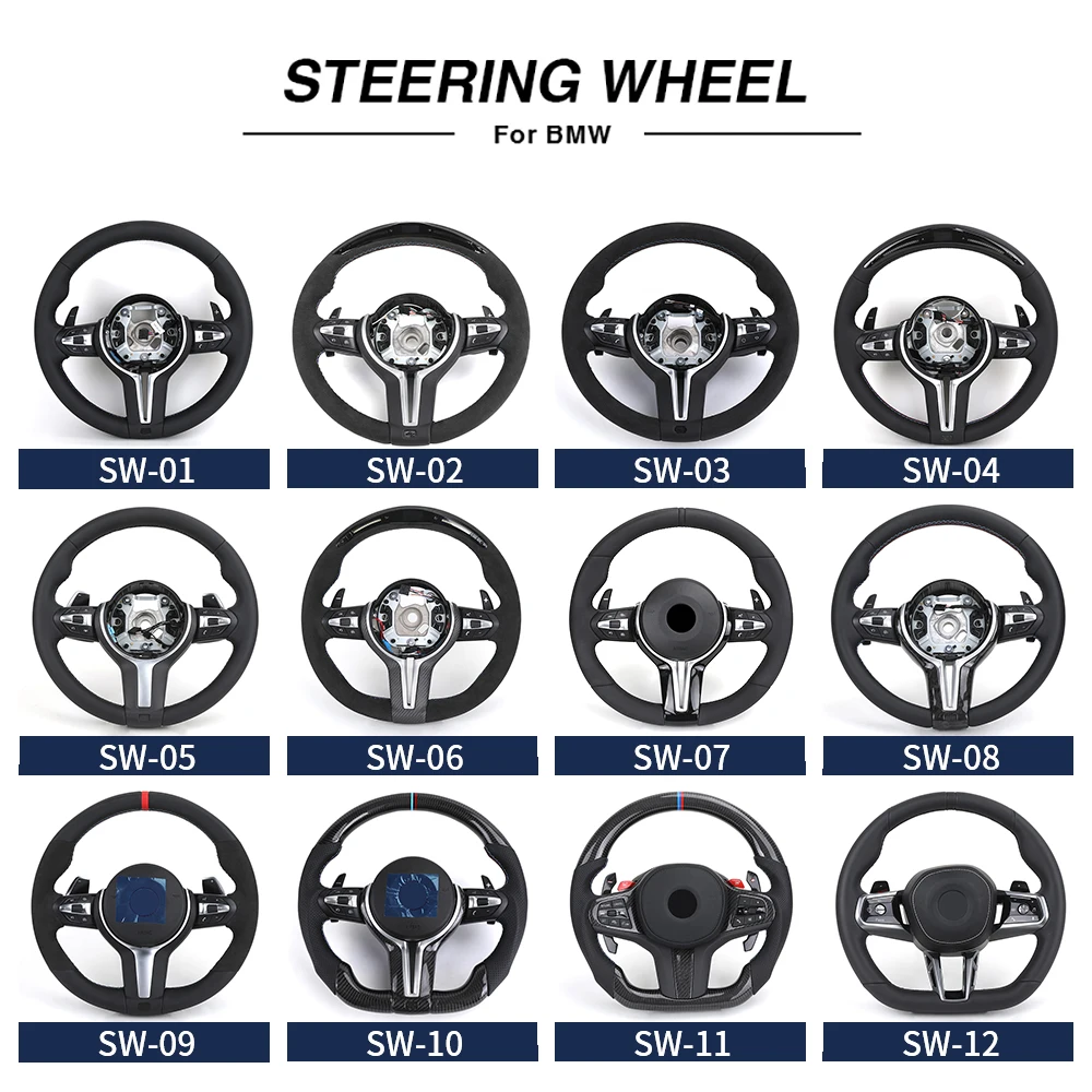 With M Performance Paddle Shifters Custom Carbon Fiber Car Steering Wheel for BMW 5 7 Series G30 G31 G38 G11 G12 X7 G07