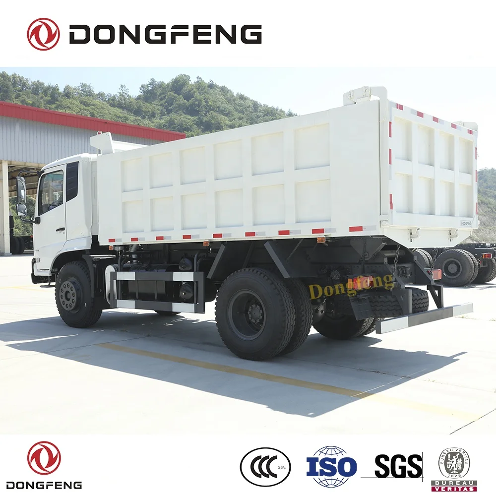 Dongfeng 4x2 dump truck 10 ton loading capacity cummins 210 HP diesel engine LHD  tipper truck