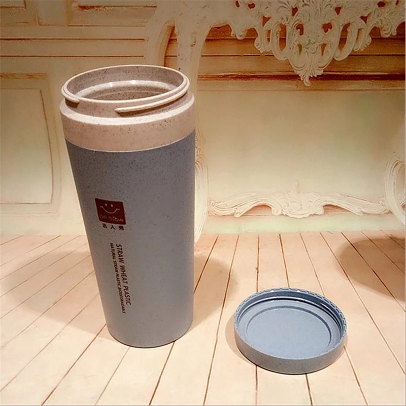 
Brief gift water mug, biodegradable reusable eco-friendly wheat straw fiber water bottle 