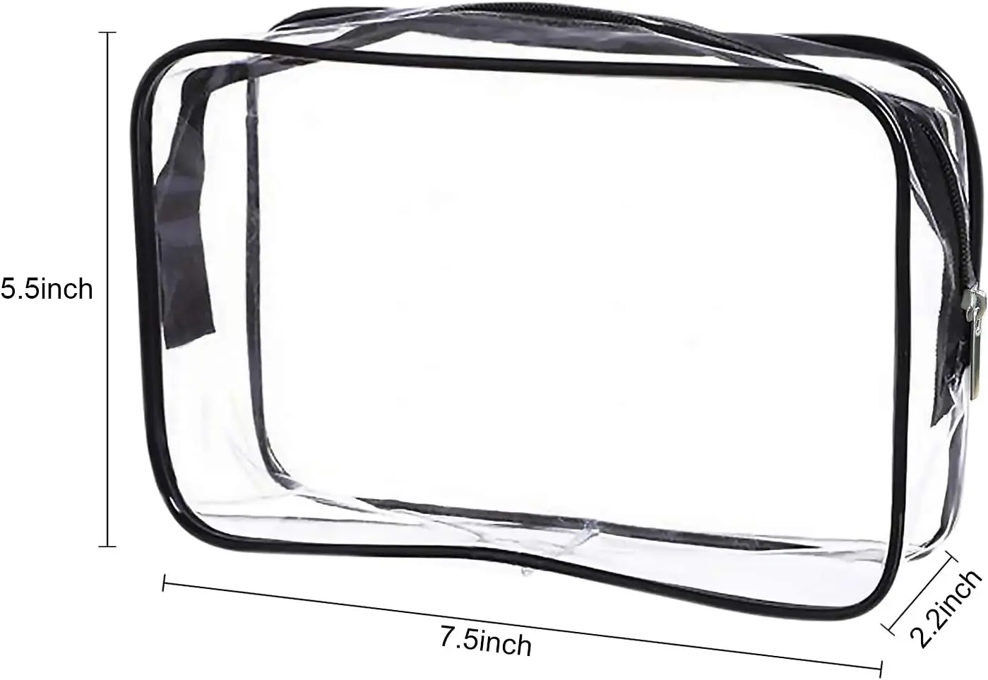 Custom Clear PVC Plastic Cosmetic Bag Transparent Waterproof Travel Toiletry Bags Clear PVC Cosmetic Bag