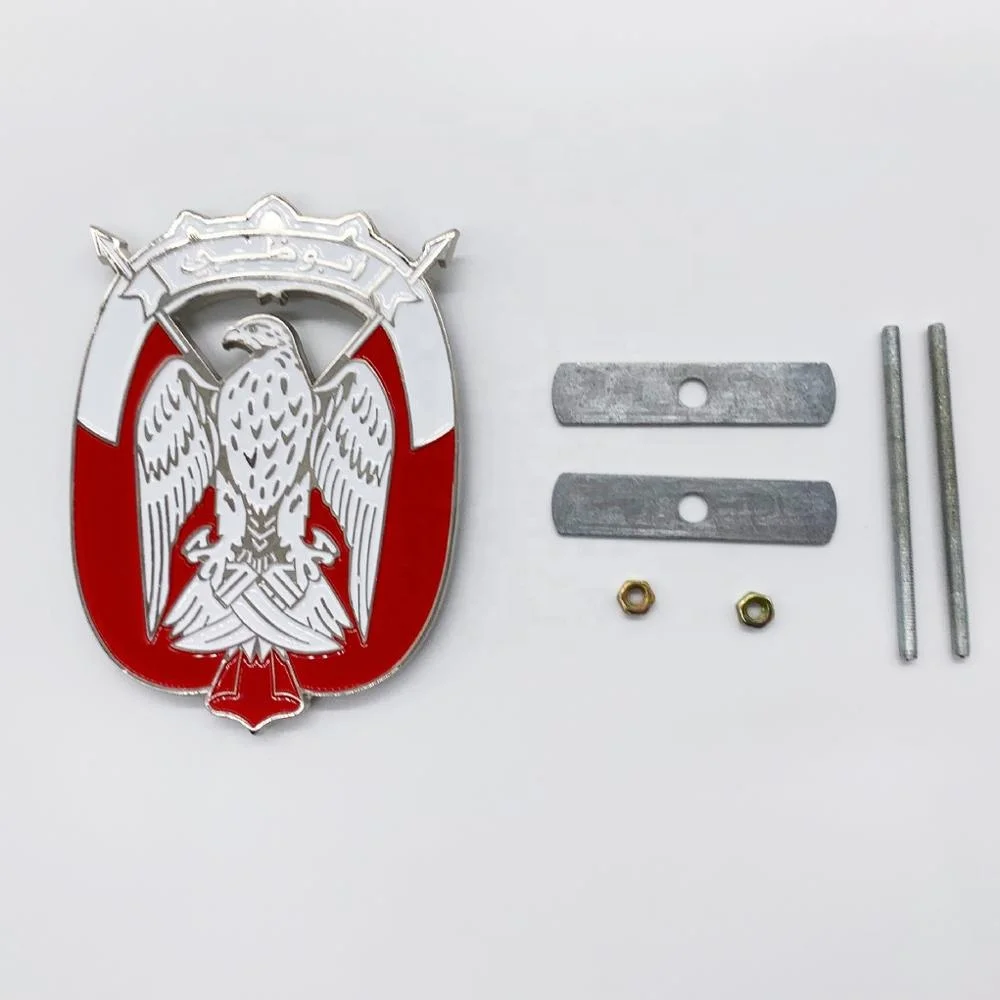 UAE Abu Dhabi falcon logo emblem enamel car badge with sticker