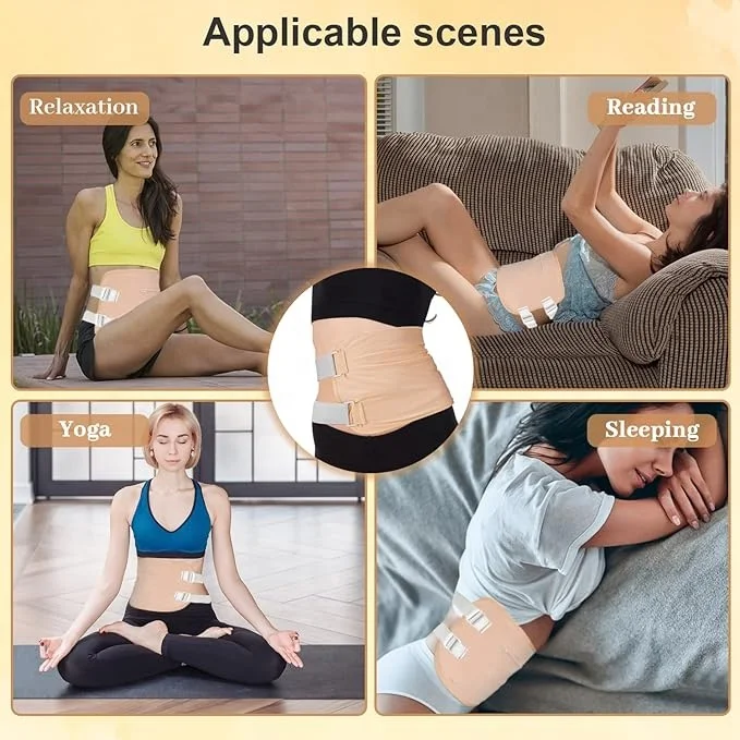 Best sales 2023 new products castor oil self adhesive patches with Adjustable Strap and Pocket for Liver Detox