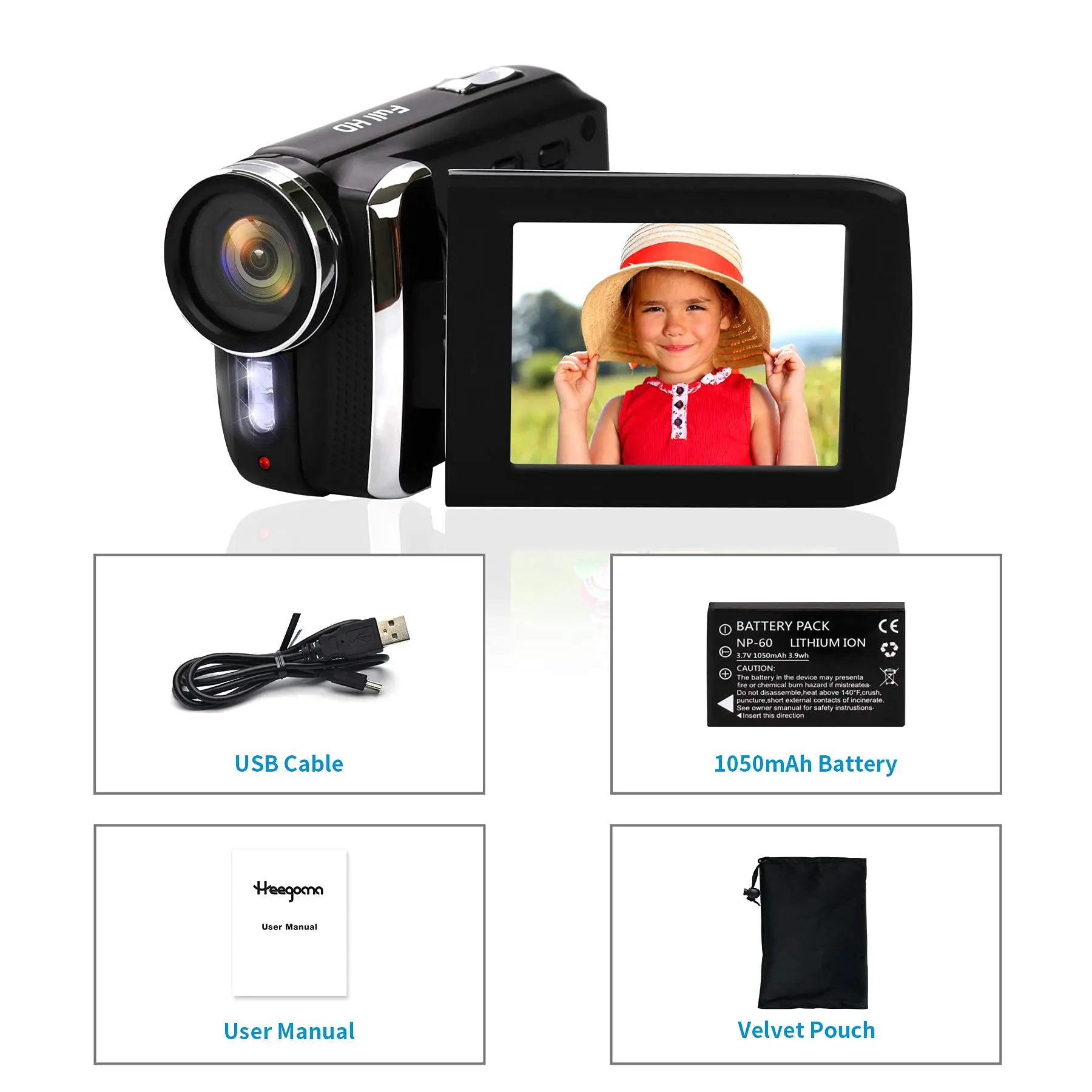 ODM Factory Price 1080P Digital Video Camera Camcorder Multiple Features Beauty Filters Student Digital Video Kids Camera