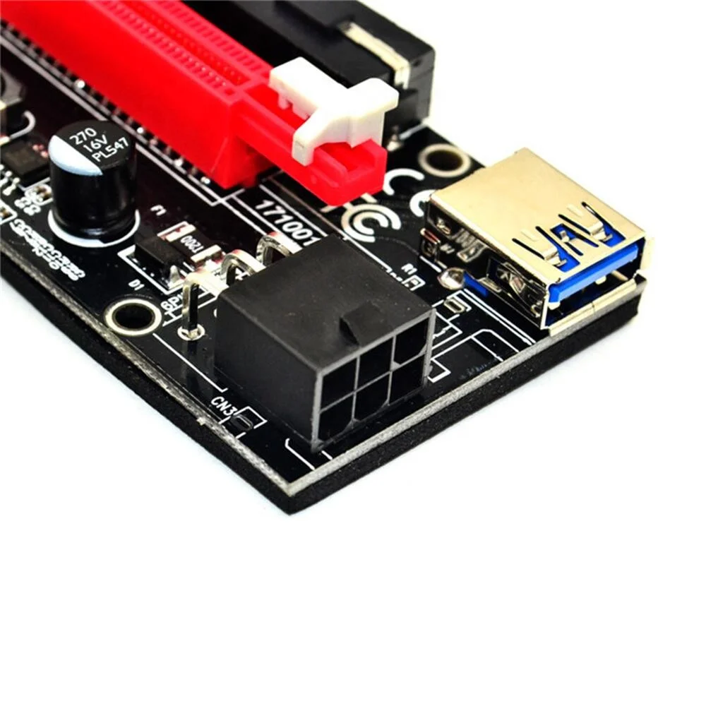 Заводской 2021 VER 009S PCI-E 1X to 16X LER 009 расширитель карты PCI Express адаптер USB 3 0 кабель питания pcie riser 009s