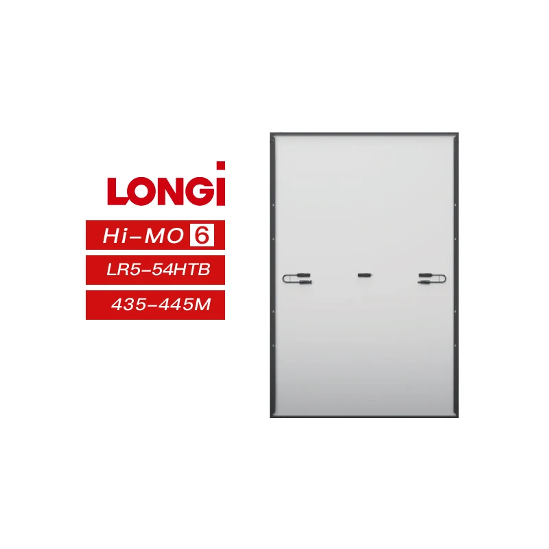 Все черные LONGi Hi Mo X6 одно стекло N типа высокой эффективности 450 Вт 445 LR5 54HTH солнечный модуль ученый черная панель