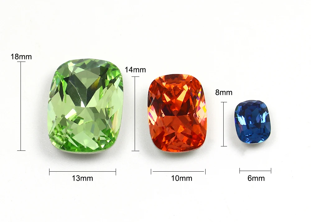 DZ-3128 Wholesale Fancy K9 Shaped Stone Pointback Crystal Beads for Decoration