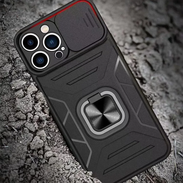 Metal Ring Mobile Phone case Car Magnetic Shockproof For Samsung Galaxy M53 Mobile Phone For Xiaomi Redmi Note 11T Pro+