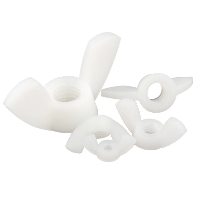 M3 M4 M5 M6 M8 M10 M12 Black/White Nylon Nut Wingnut Butterfly Nut Ingot Plastic Wing Nut