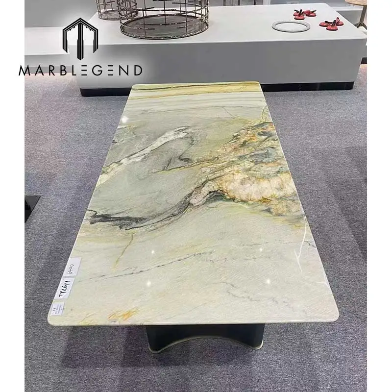 custom large handmade table top white marble square table for dining living room