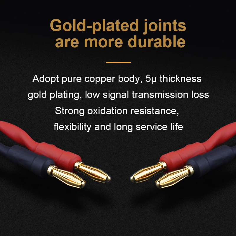 4 to 4 Banana Head OFC Speaker Cable Canare 4S8 Audio Cable HI-FI High-end Amplifier Speaker Cable