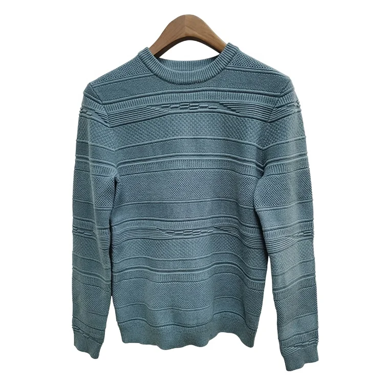 DiZNEW Hot Selling Custom Oversize Chunky Cable Man Knit Sweater Hombre Pullover Links Sweater