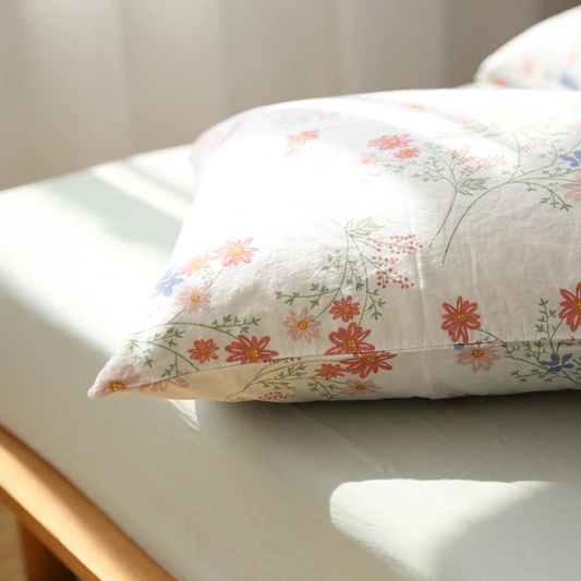 100% Cotton Bed Sheet Set Customized Designs Cotton Bedding Sets