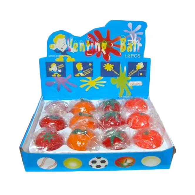 Non-toxic Custom Shape TPR Stress Relief Antistress Squeeze Sticky Tomato Splat Balls For Kids
