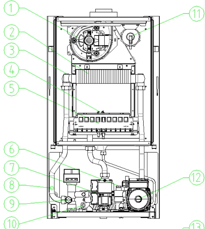 High quality Natural Gas Heating and bathing Wall Mounted Gas Boiler System 20kw/24kw/28kw/32kw/36kw/40kw/45kw