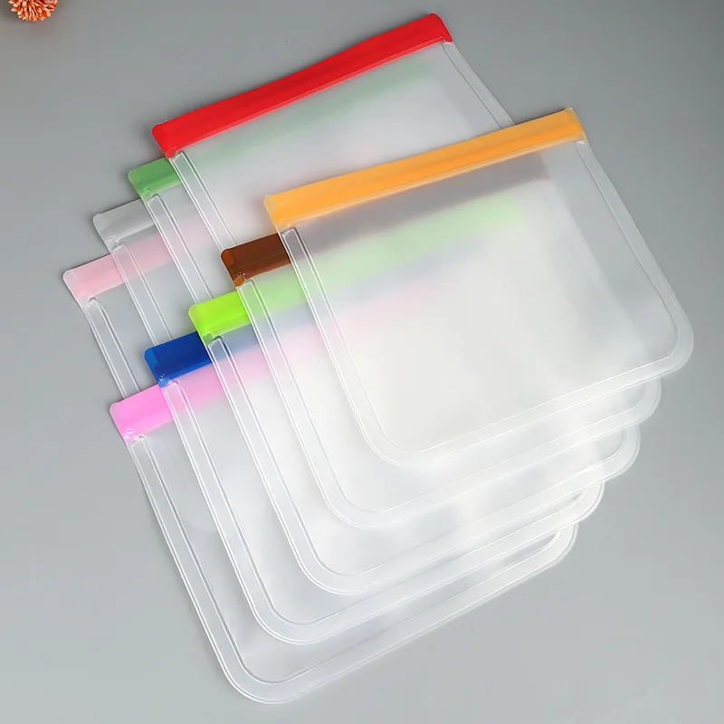 Reusable Translucent Self-Sealing Zipper Sealing Bag Storage Bag Environmental Food-Grade Fruit And Vegetable Preservation Bag