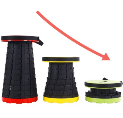 Convenient Telescopic Stool Outdoor Portable Foot Camping Fishing Collapsable