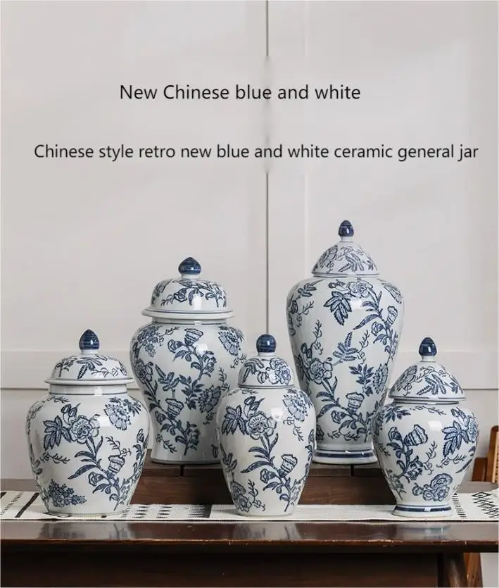 Chinese Factory Cheap Storage Jar Ornaments Jar Vase Large White Ceramic Ginger Jar