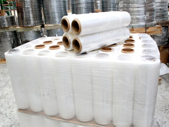 Factory Supply Hand and Machine Use White Clear PE LLDPE Packing Pallets Film Stretch Wrap Roll