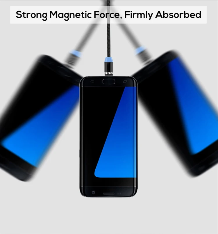 Новый Магнитный зарядный USB-кабель для мобильного телефона, магнитное зарядное устройство 3 в 1, зарядный Магнитный кабель