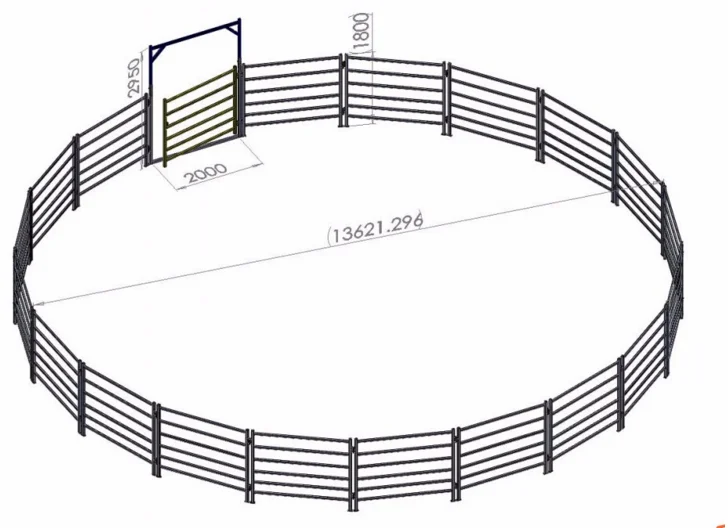 Factory Rail Horse Fence sheep panel High Quality  Galvanized Livestock panel Metal Steel Powder Coated horse Fence Panels